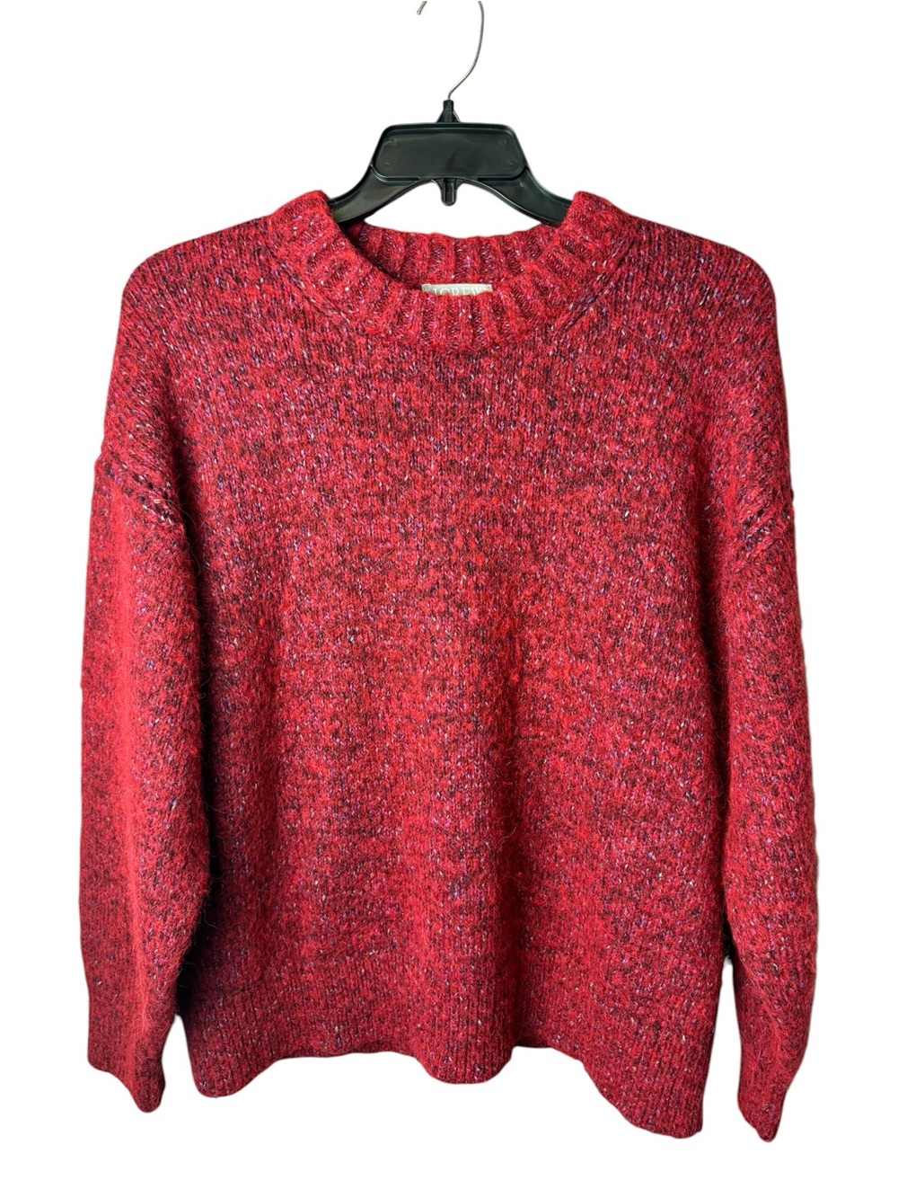 J Crew Relaxed Wool Alpaca Crewneck Pullover Red XXL
